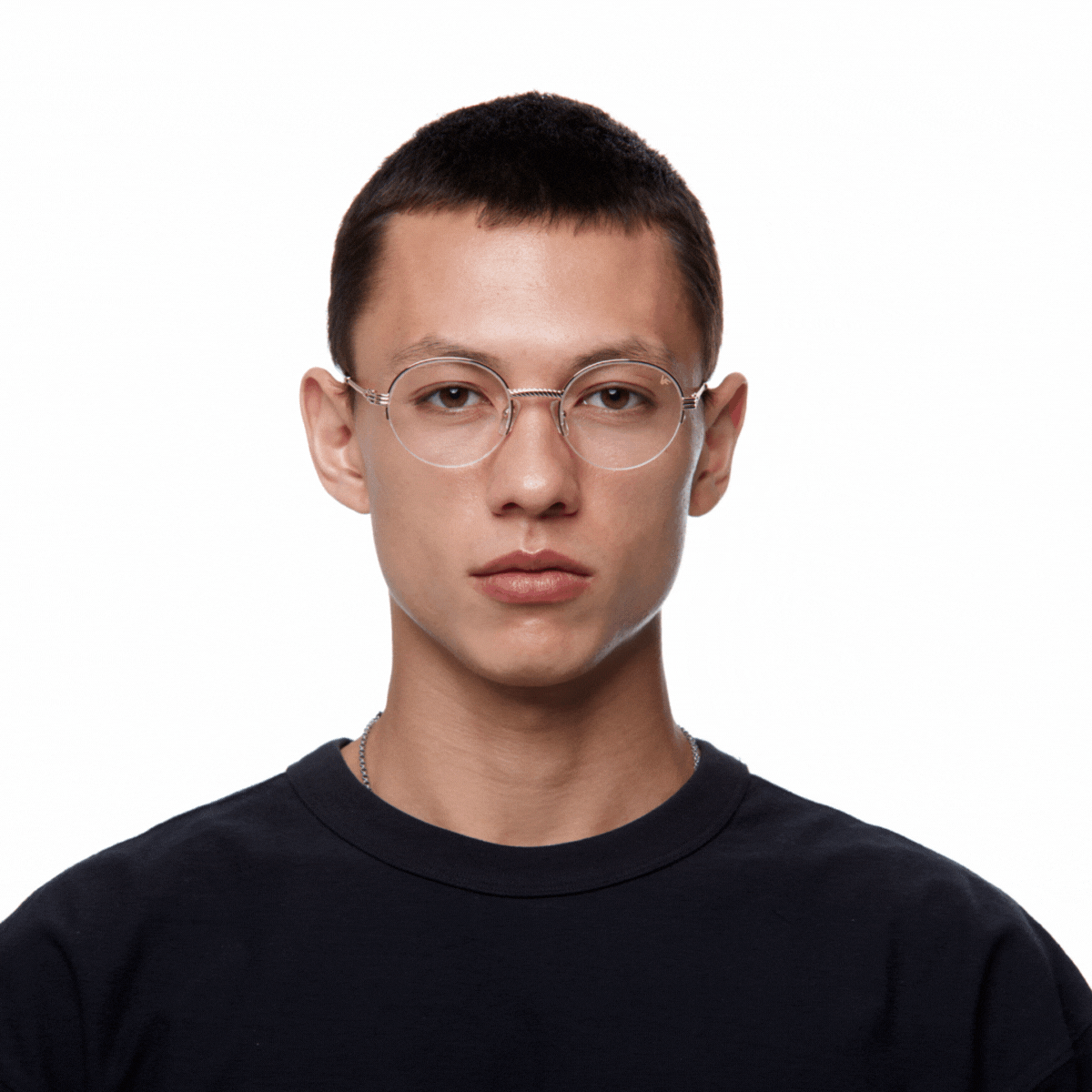 18KT Rose Gold Half Rim Glasses Frame 508 - Elegant & Lightweight Eyewear for Women & Men, Perfect for Reading, Work, and Fashion Accessories
