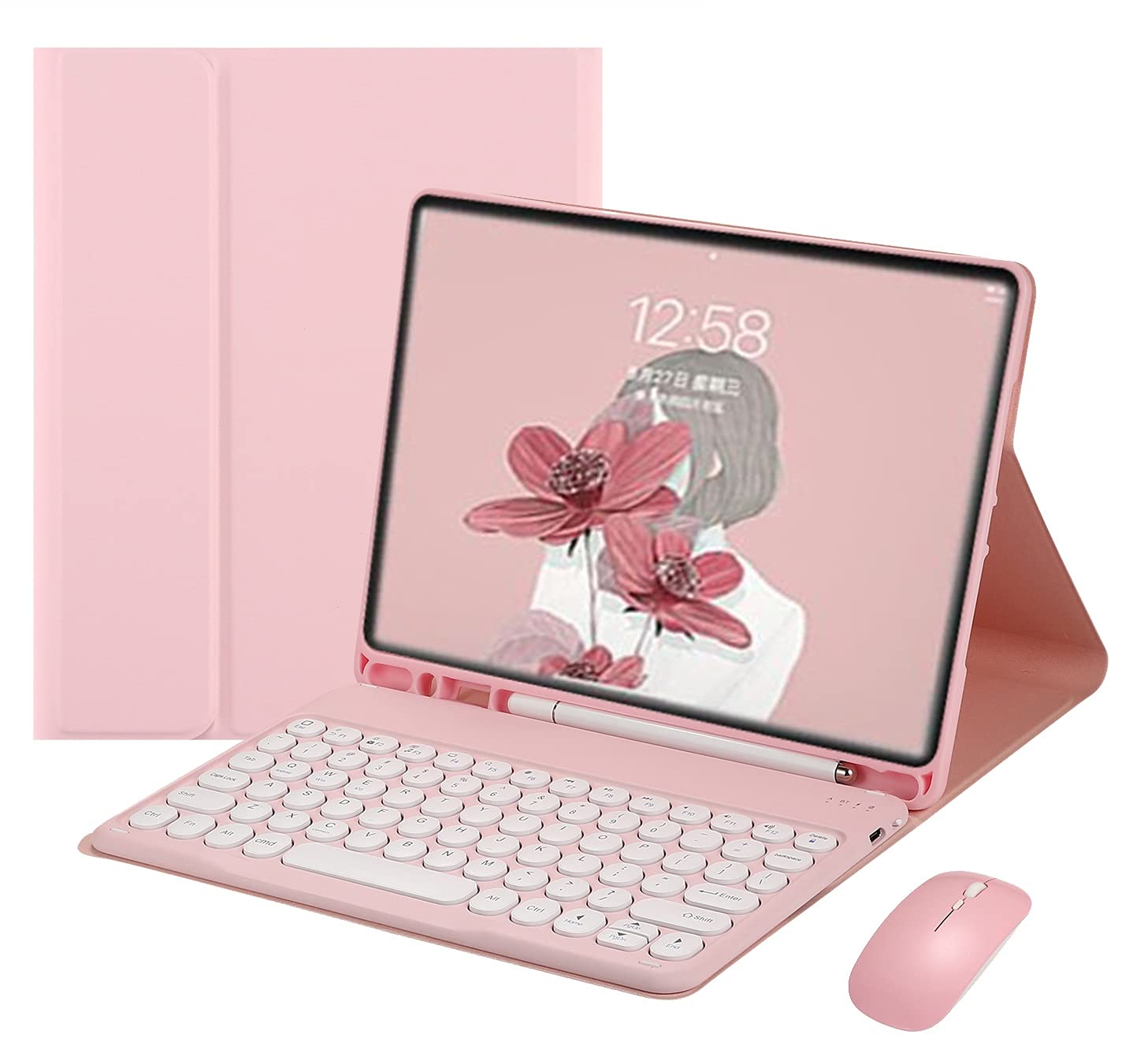 Wireless Bluetooth Keyboard Case with Mouse for iPad Air 11 inch (M3/M2) & iPad Air 5th/4th Gen 10.9