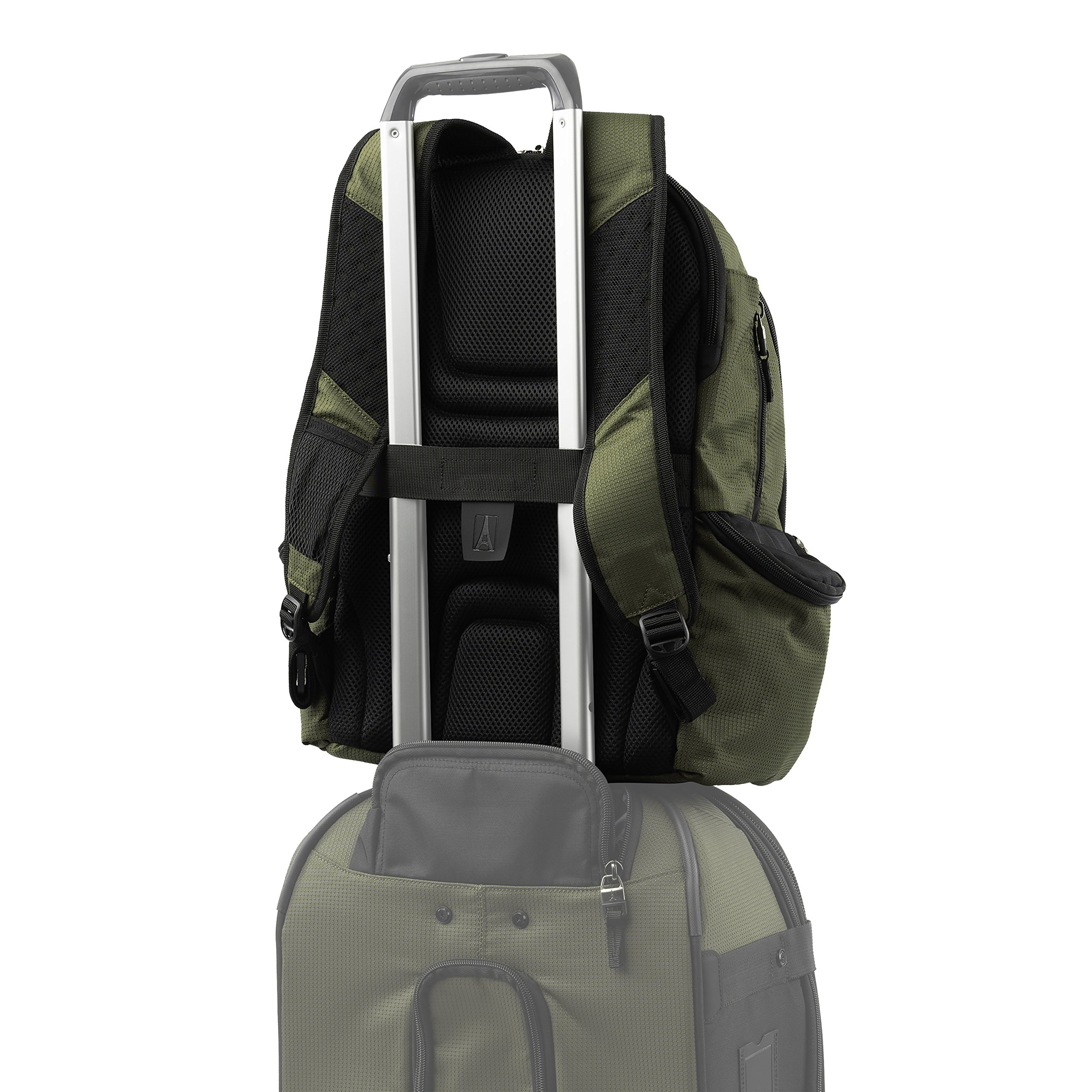 Travelpro Bold Lightweight Laptop Backpack for Men & Women - 17 Inch Laptop Compartment, Olive Green/Black, Water Resistant Business Travel Backpack - Perfect for Commuting, Airplane Carry On & Office Use