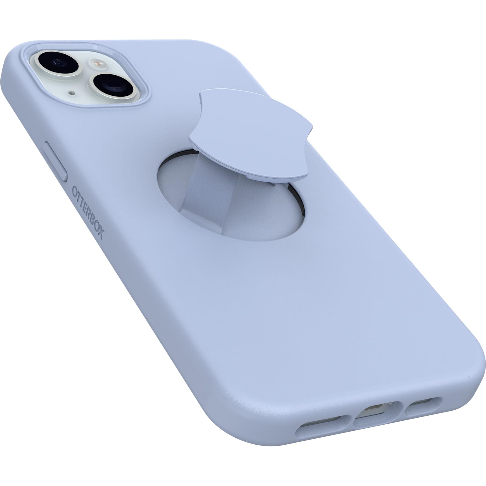 OtterBox OtterGrip Symmetry Case for iPhone 15 Plus/iPhone 14 Plus - MagSafe Compatible, Military-Grade Drop Protection, Anti-Slip Grip (Blue) | Perfect for Outdoor Adventures, Work & Daily Use