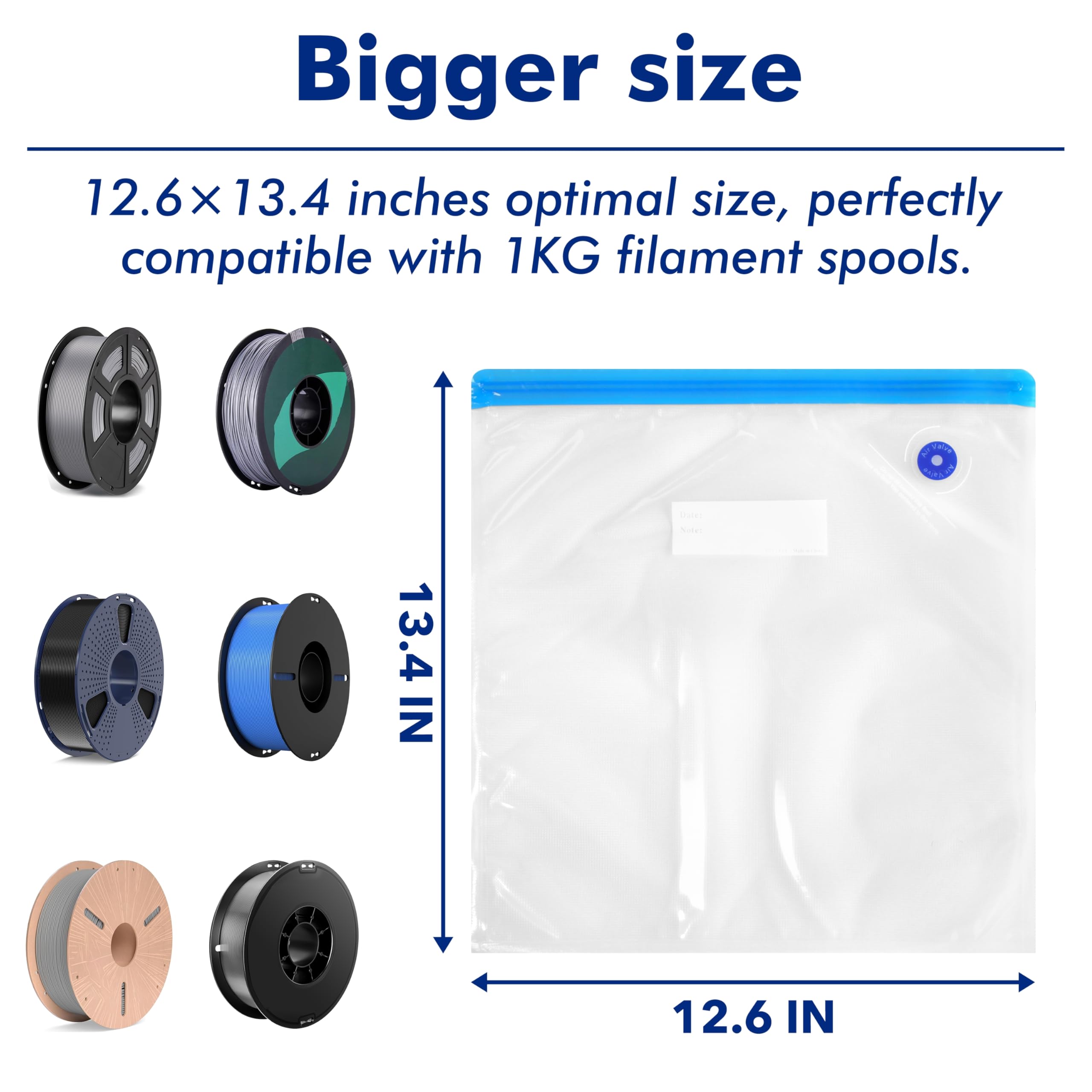 30PCS 3D Printer Filament Vacuum Storage Bags Kit (12.6x13.4 Inch) with Air Pump, 30 Desiccants & 5 Sealing Clips - Moisture Proof Filament Dryer Box Accessories for PLA, ABS, PETG Filament Storage - Perfect for 3D Printing Workshops & Home Use