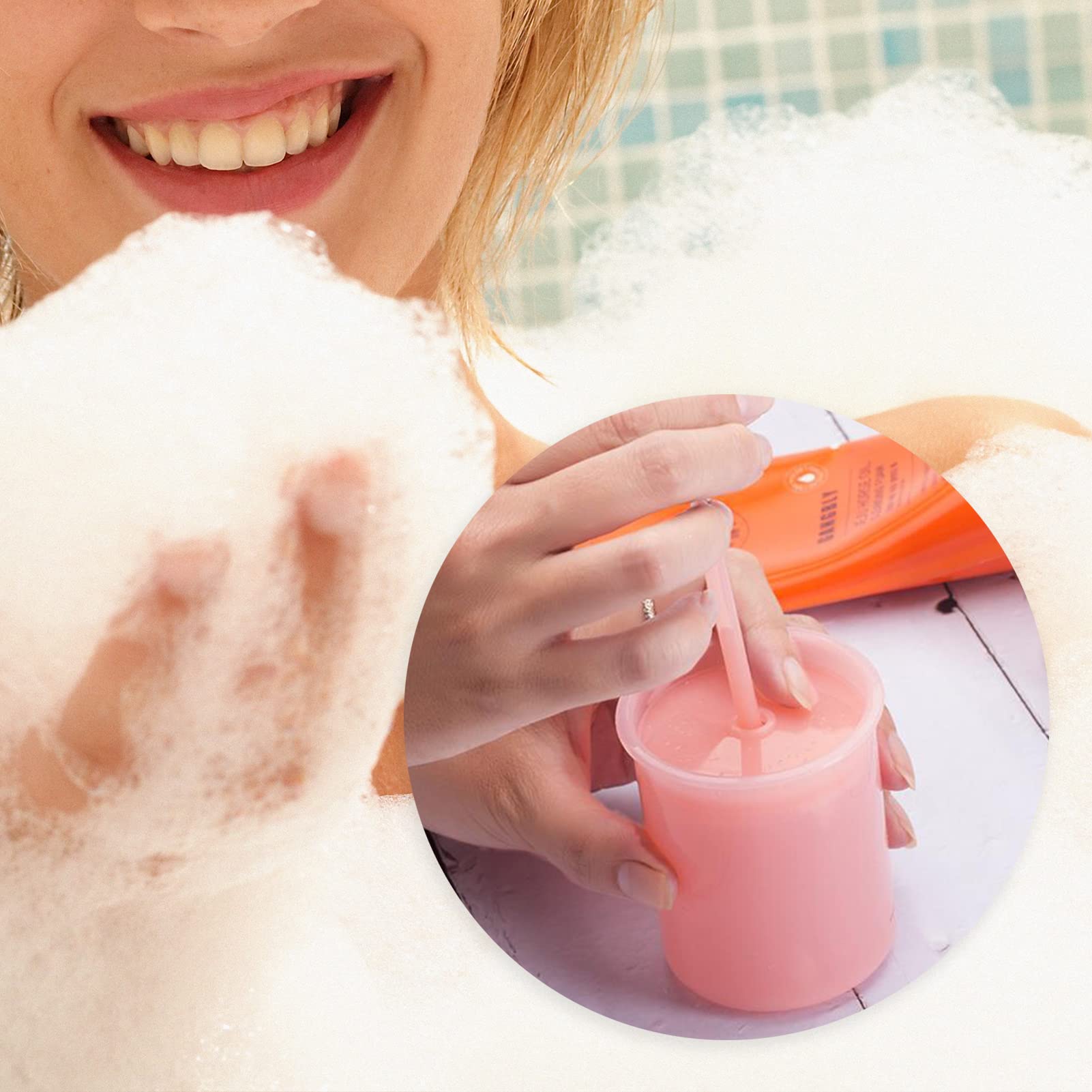 Portable Foam Maker & Bubble Foamer for Shower, Bath, Shampoo & Facial Cleansing | Skin Care Tool | Travel-Friendly Bubble Device for Spa, Baby Bath & Daily Skincare Routine