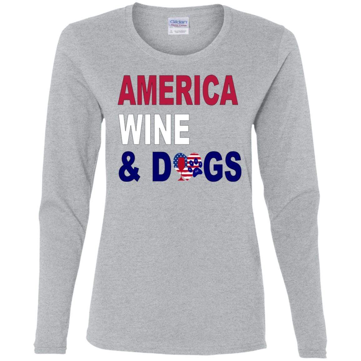 WineyBitches.Co Women's Long Sleeve Cotton T-Shirt - Soft Casual Shirt for Everyday Wear, Lounge & Outfits