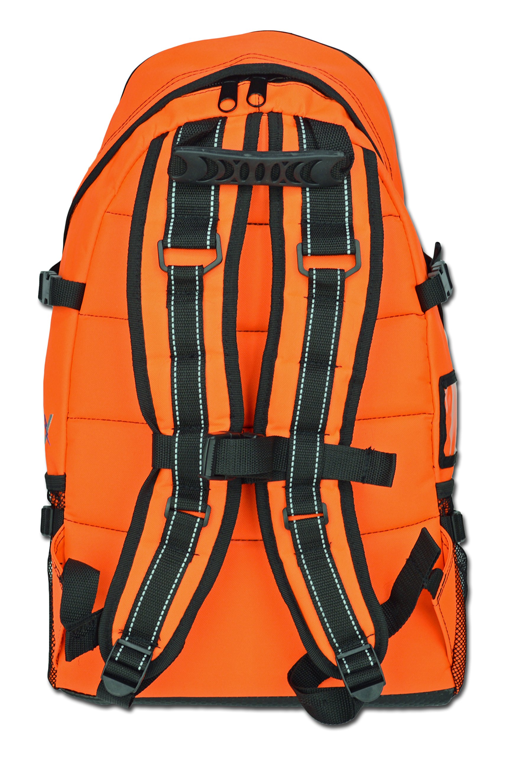 Lightning X EMT EMS First Responder Backpack - Fully Stocked First Aid Kit (Fluorescent Orange) - Ideal for Emergency Medical Technicians, Paramedics & Outdoor Adventures