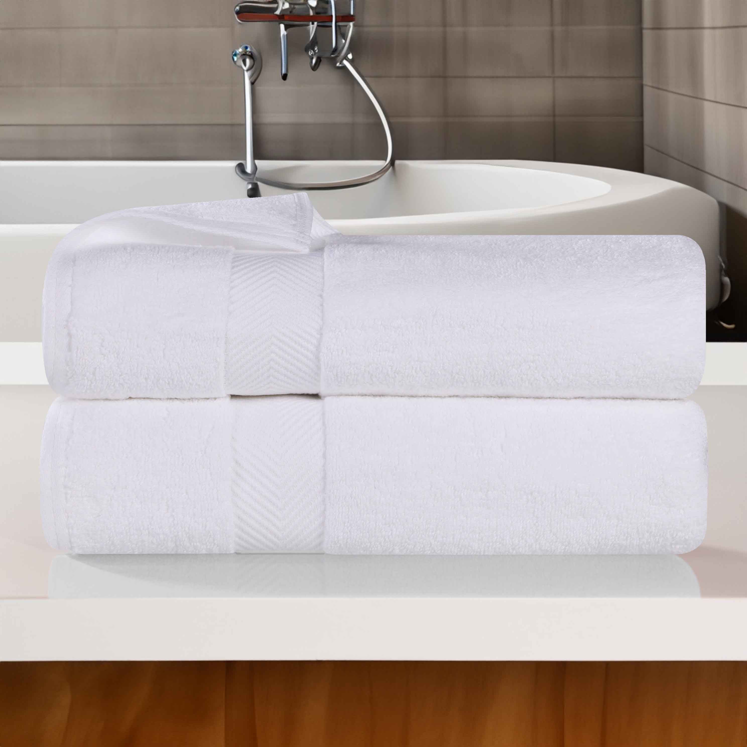 Premium Zero Twist Cotton 2-Piece Bath Towel Set - Ultra Soft & Absorbent - Perfect for Spa, Bathroom & Beach Use