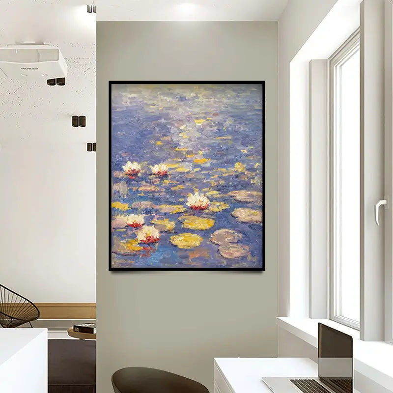 Beautiful Flower and Tree Painting #FT016 - Handmade Canvas Art for Home Decor, Living Room, Bedroom & Office Wall