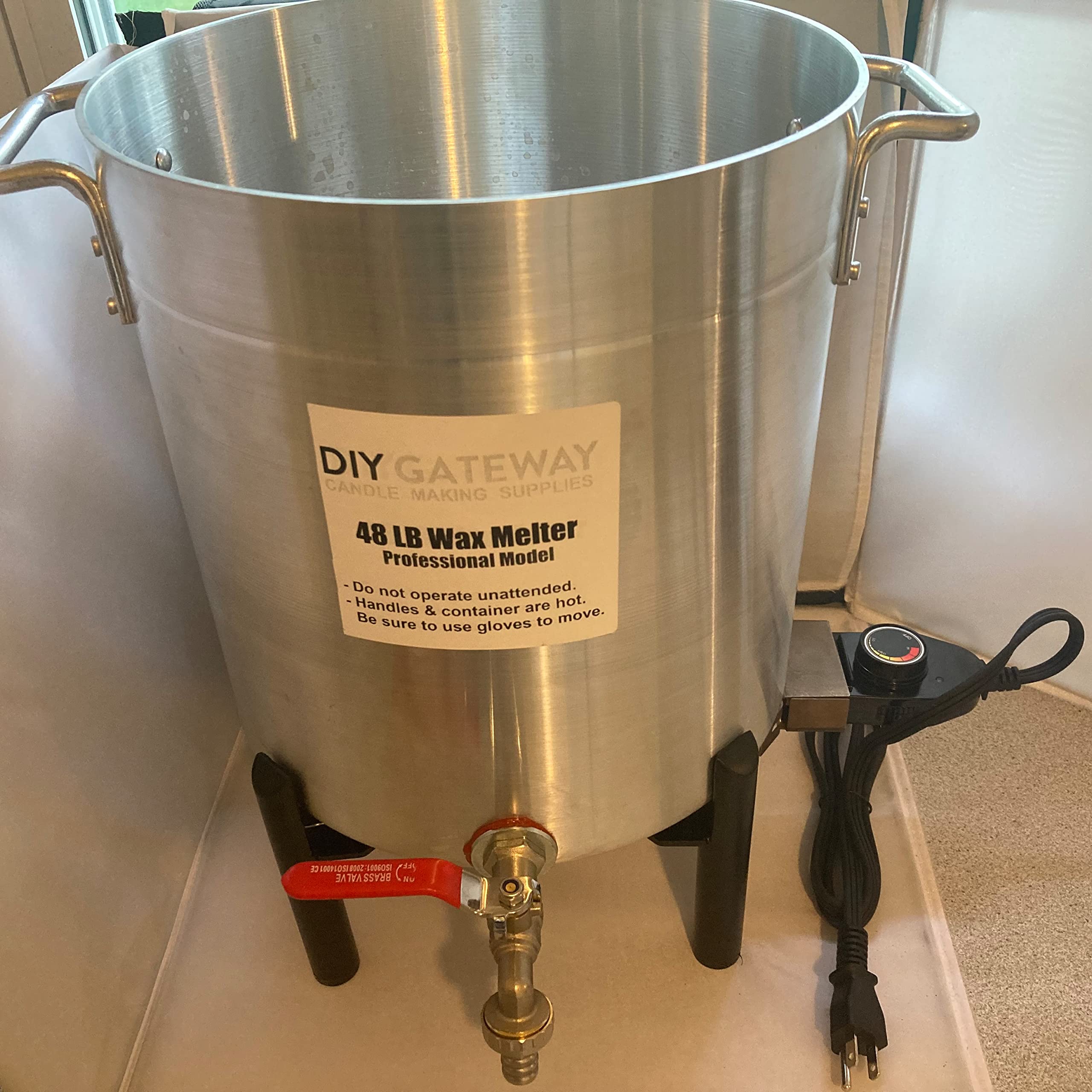 42 LB Electric Aluminum Wax Melting Pot - Super Large Wax Melter for Candle Making with Quick-Pour Spout & Free Ebook - Perfect for DIY Candles, Wax Sealing, and Home Fragrance Projects