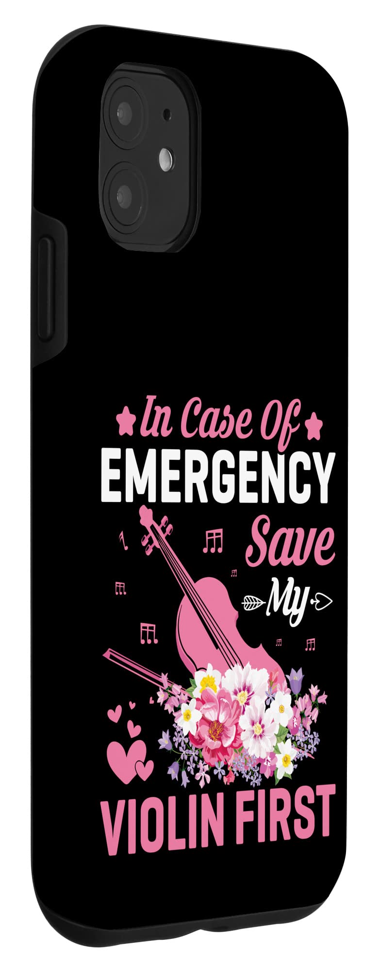 iPhone 11 Case - Emergency Save My Violin First Funny Violinist Saying Protective Cover for Musicians | Perfect Gift for Violin Players & Music Lovers