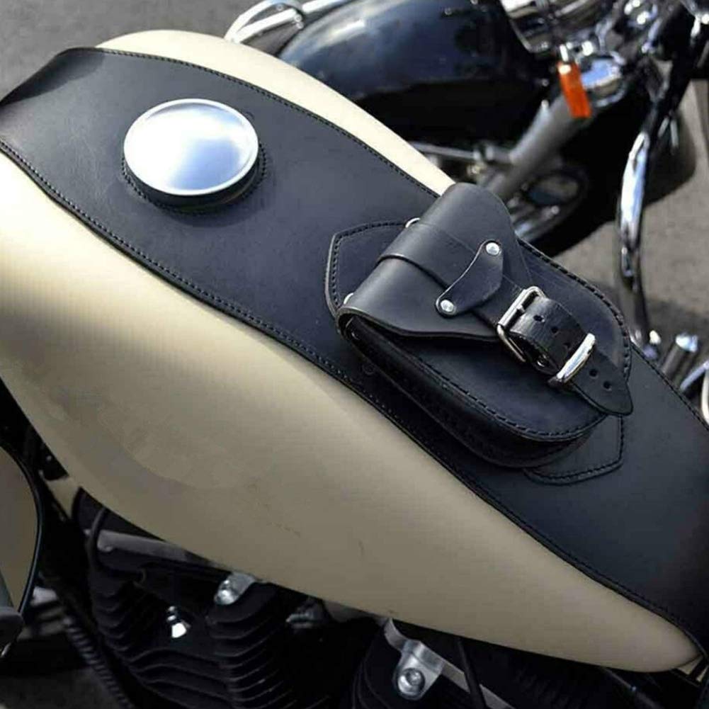 ANGGREK Motorcycle Fuel Bag - PU Leather Gas Oil Cover Panel Pad Bib Pouch Replacement for Harley Davidson XL 883 & 1200 - Durable & Stylish Accessory for Riding & Travel