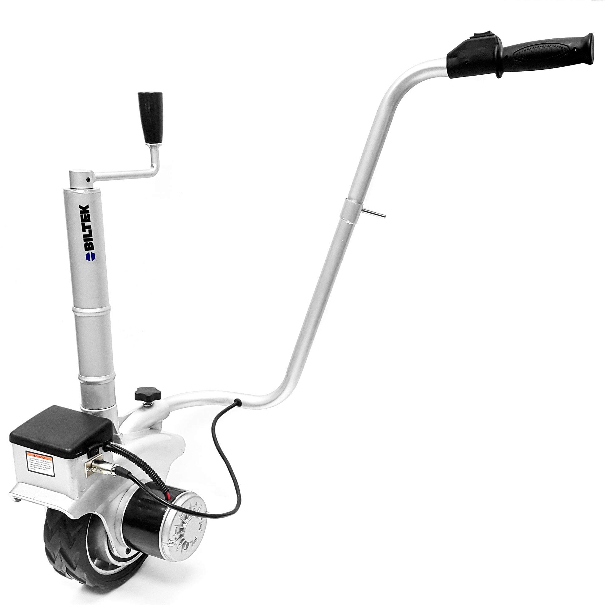 350W 12V Electric Trailer Jack - Heavy Duty 2500Lbs Capacity Trailer Mover with Lock & Key for Utility Trailers, Campers, Caravans & Boats - Easy Maneuvering for Parking & Storage