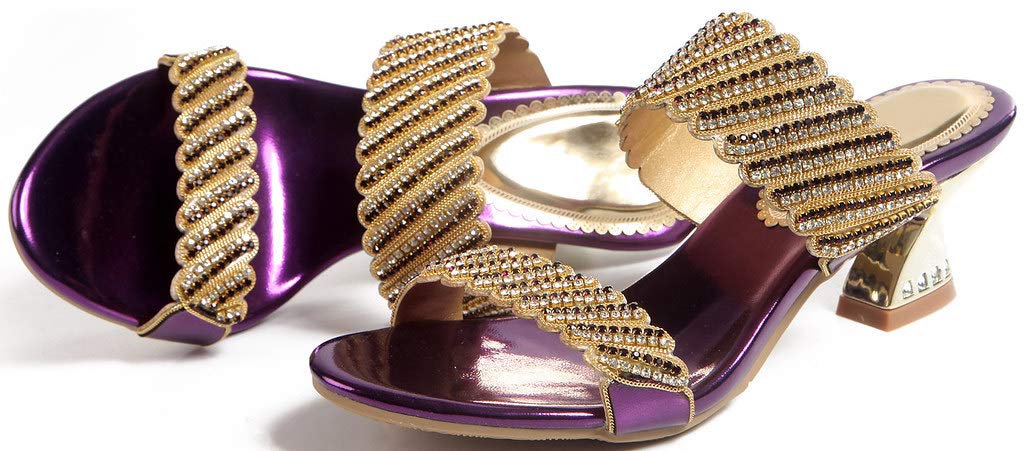 YooPrettyz Women's Peep Toe Heeled Sandals - Casual Summer Beach Shoes with Low Block Heels | Perfect for Outdoor Weddings, Vacations & Date Nights