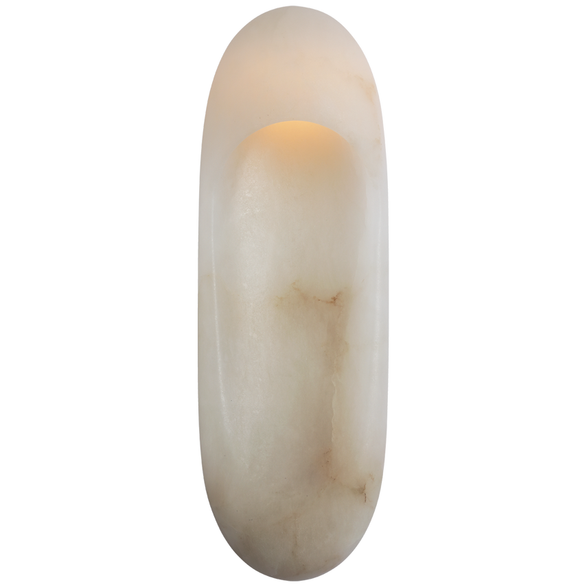 Elegant Esculpa 18-Inch Alabaster Wall Sconce Light Fixture - Perfect for Bedroom, Living Room & Hallway Lighting Decor