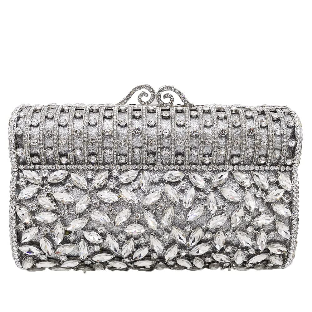 Sparkling Rhinestone Clutch Purse for Women - Elegant Crystal Evening Bag for Wedding, Prom & Formal Events - Mini Bridal Handbag for Special Occasions & Parties