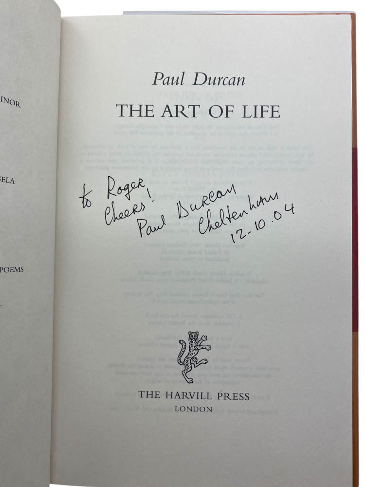 Durcan, Paul - The Art of Life (Signed First Edition) - Perfect for Book Collectors & Poetry Lovers - Great Gift for Literary Enthusiasts