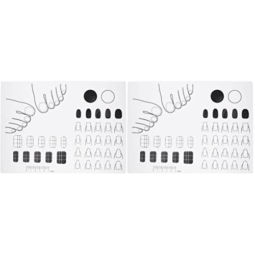 FRCOLOR 2pcs Silicone Nail Art Mat & Stamping Tool Set - Professional Manicure Design Kit for DIY Nail Art, Perfect for Home Salon & Professional Use