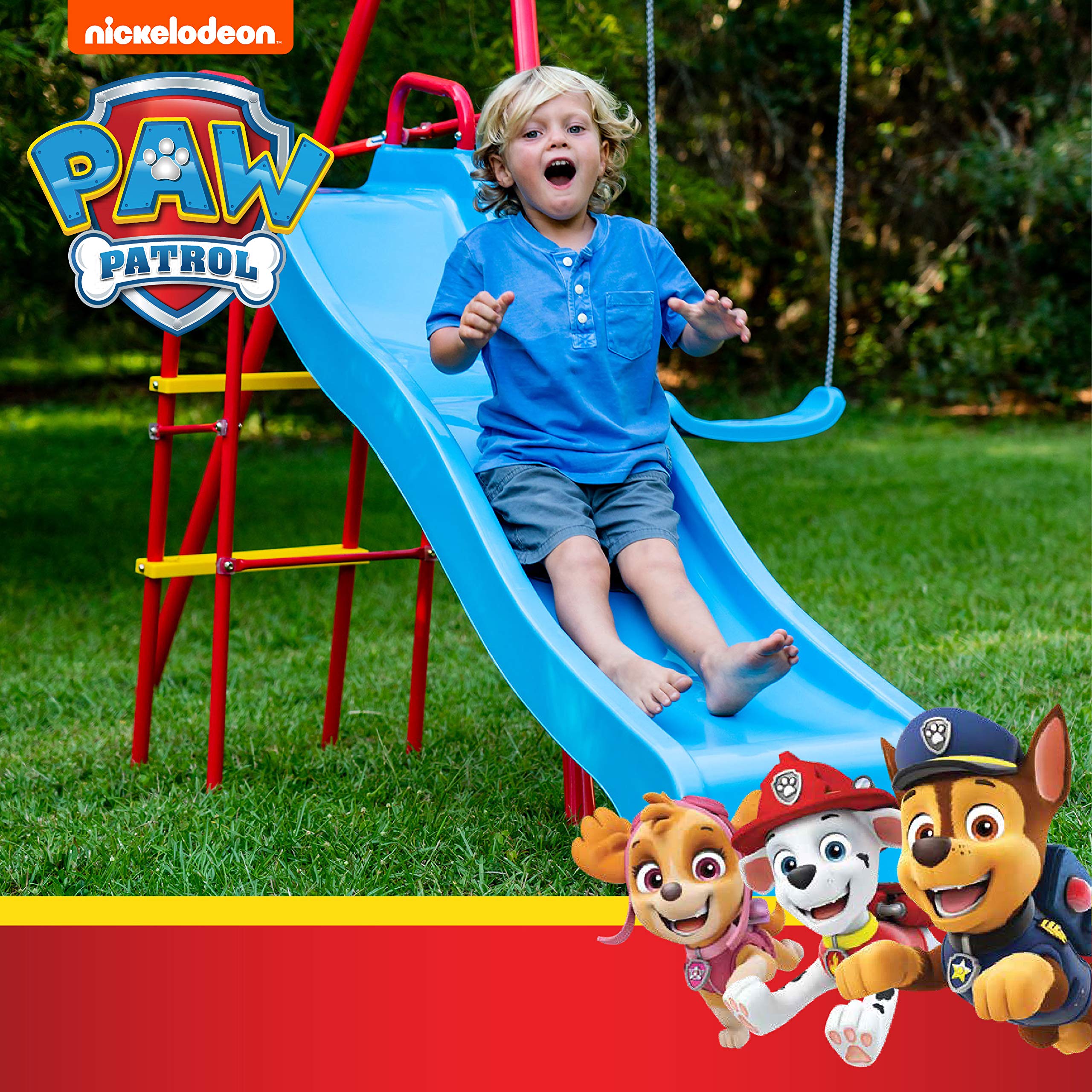 PAW Patrol Kids Swing Set for Backyard - Outdoor Swing Set with Adjustable Seat for Toddlers & Children - Perfect for Playground, Park, and Backyard Fun