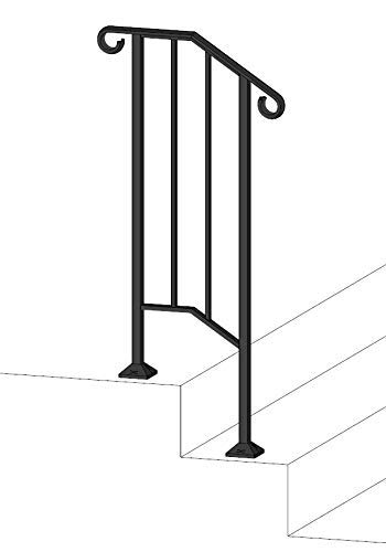 Iron X Handrail Picket #1 - Durable Wood or Composite Stair Railing System for Outdoor Steps, Deck & Porch Safety