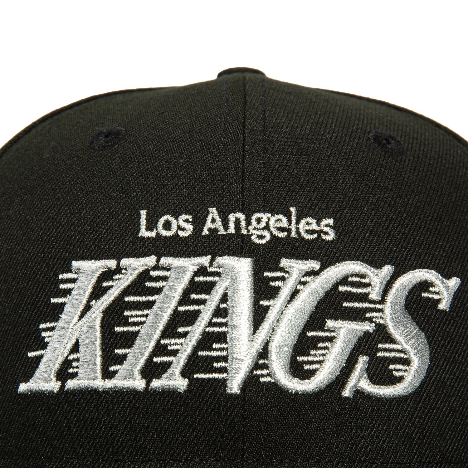 New Era 59Fifty Los Angeles Kings Word Hat - Black & Metallic Silver Snapback | Official NHL Licensed Baseball Cap for Men & Women | Perfect for Sports Fans, Game Day & Streetwear Fashion