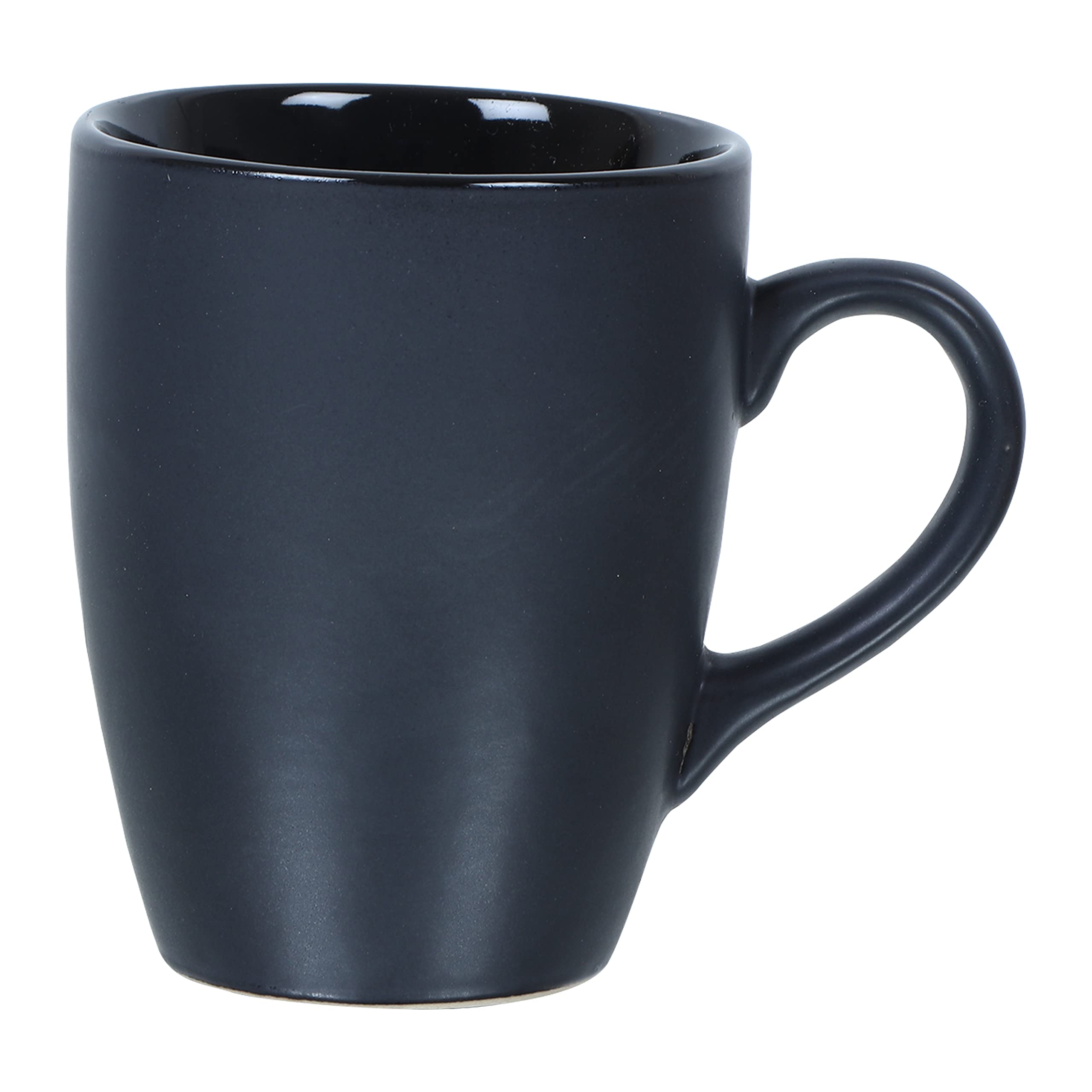 Elegant Black Matte Ceramic Coffee Mug with Handle - 300ml Set of 2 | Microwave & Dishwasher Safe | Perfect for Tea, Coffee, Milk, Latte & Cappuccino | Ideal for Home, Office & Gifts