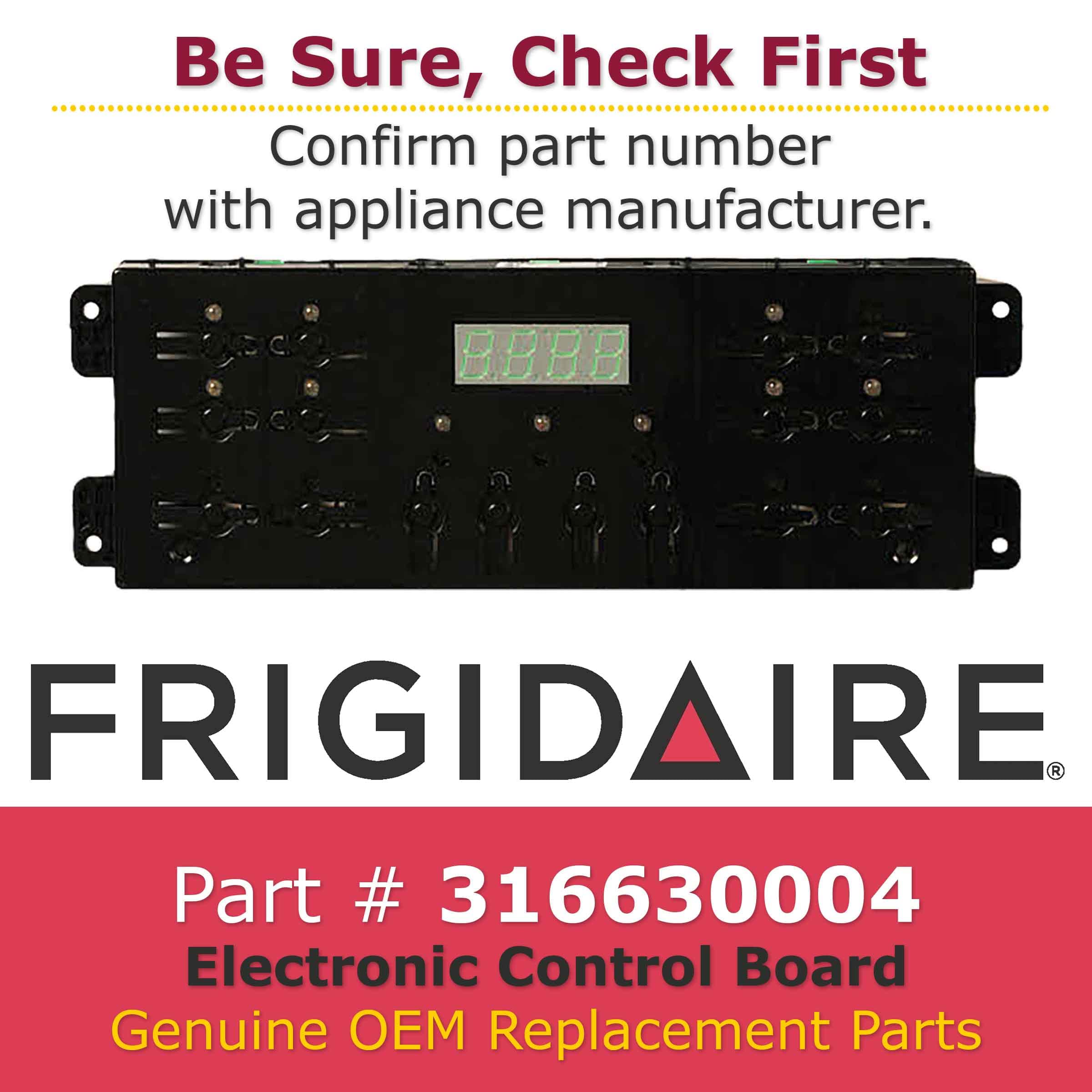 Frigidaire 316630004 Genuine OEM Range Control Board with Clock - Replacement Part for Frigidaire Electric & Gas Ranges - Perfect for Baking, Cooking & Kitchen Appliance Repairs