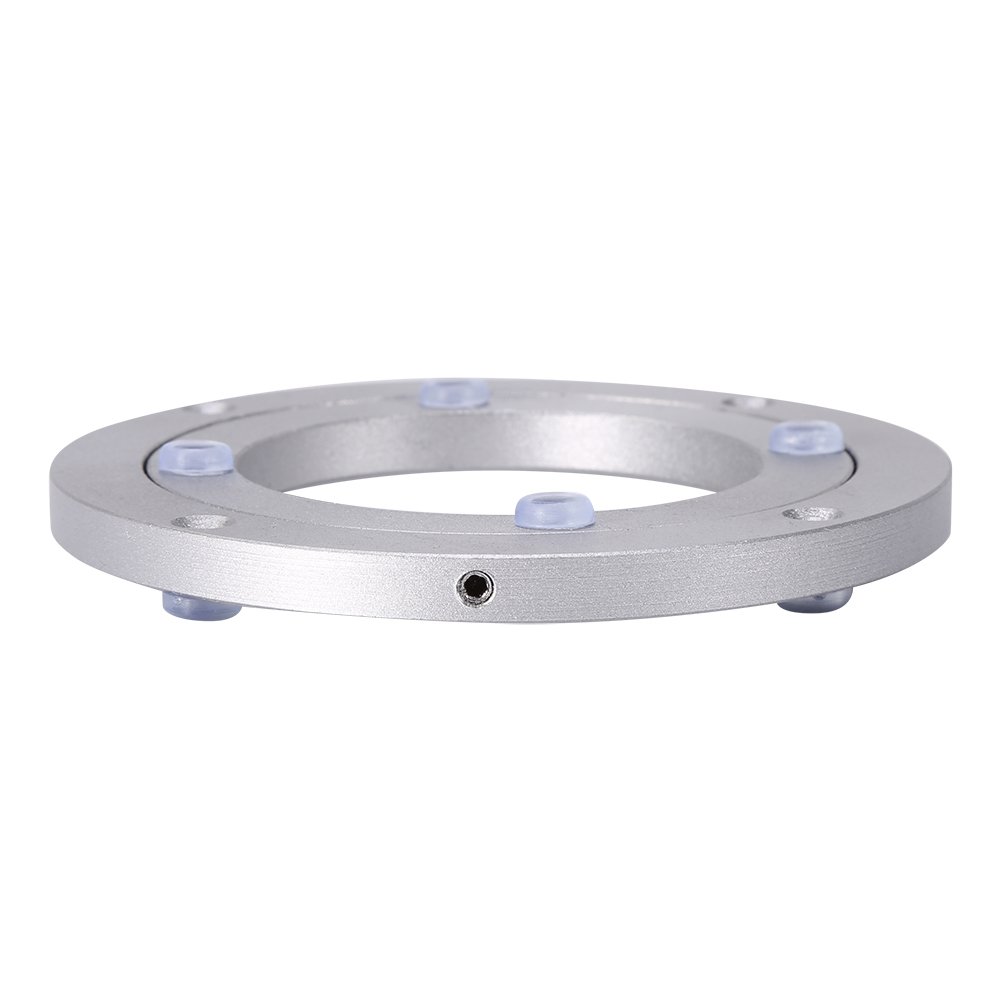 Heavy Duty Aluminum Alloy 360° Rotating Turntable - 4 Inch Round Swivel Plate for Dining Tables, Trade Shows, Kaleidoscope Displays & Smooth Tabletop Serving - Durable Bearing Mechanism for Home & Commercial Use