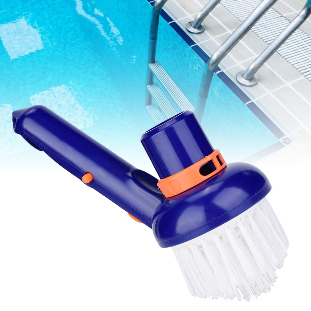Adjustable Pool Vacuum Brush with Step & Corner Design - Fits 1-1/2