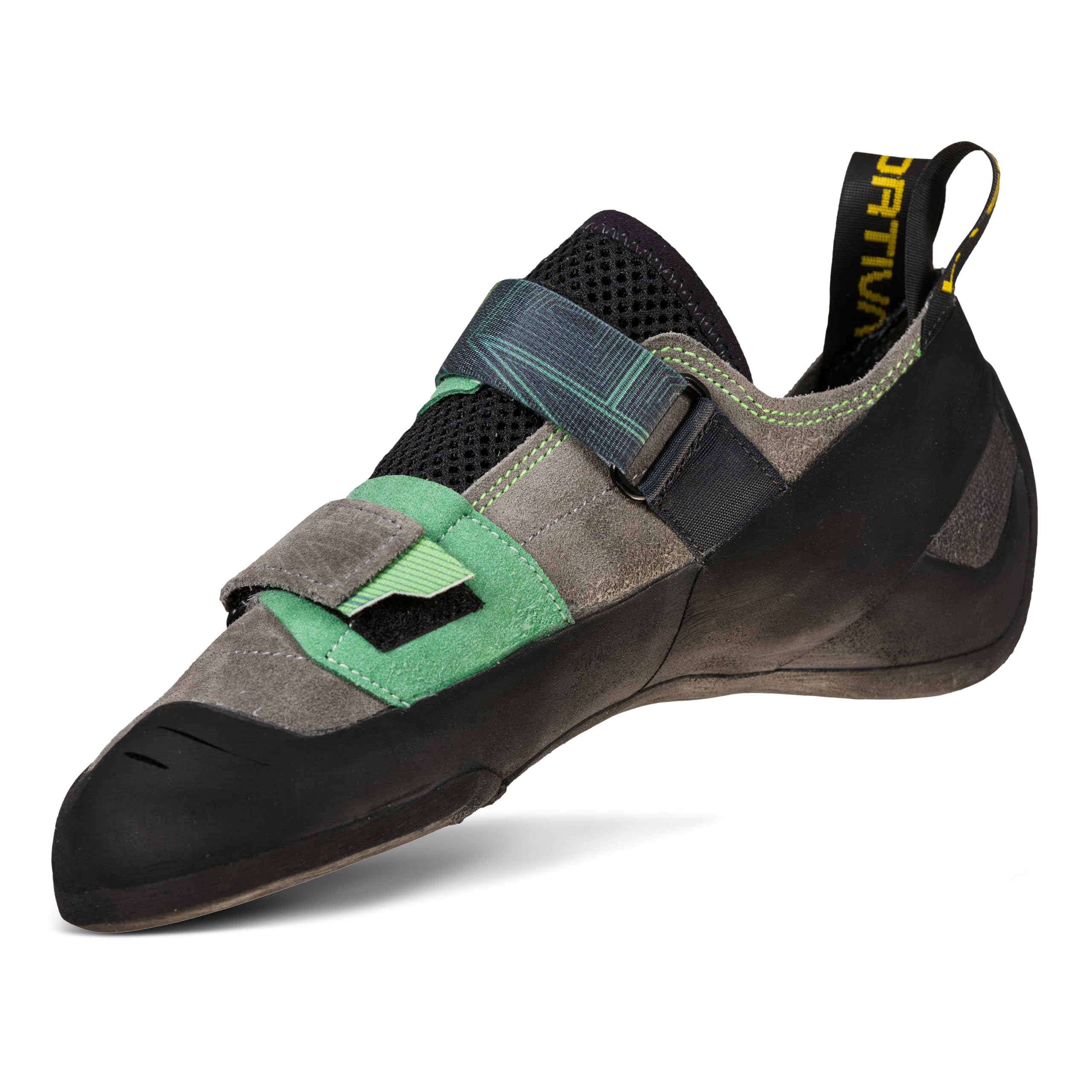 La Sportiva Men's Aragon Rock Climbing Shoes - Lightweight & Durable for Indoor/Outdoor Climbing - Clay/Jasmine Green - Size 10.5 - Perfect for Bouldering, Gym Training & Mountain Adventures
