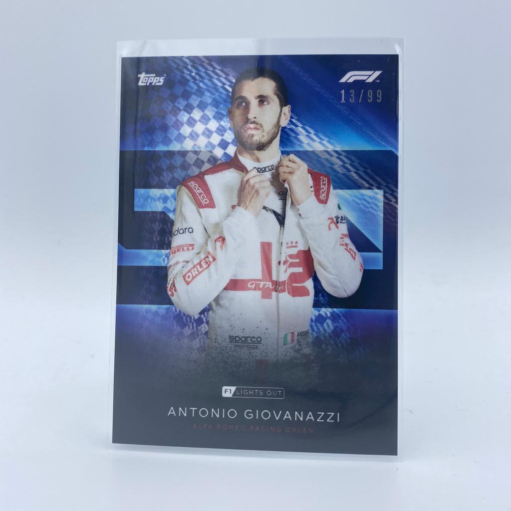 99 Antonio Giovinazzi F1 Racing Drivers Blue Parallel Collectible Card - Perfect for F1 Fans, Sports Memorabilia Collections & Gift Giving