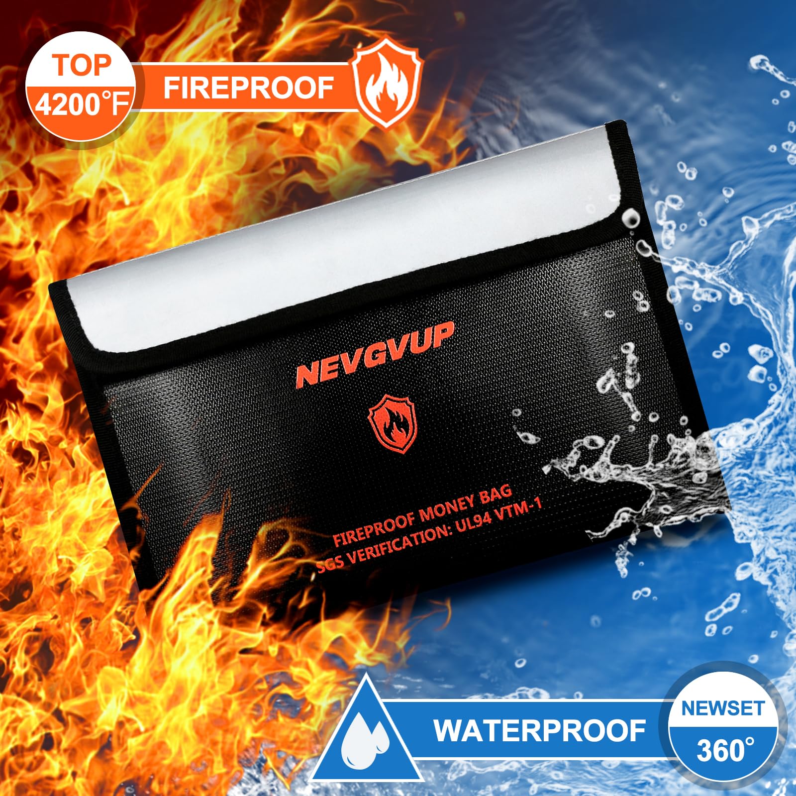 Fireproof Diversion Book Safe with Combination Lock - 4200°F Rated Hidden Storage Box (10.5
