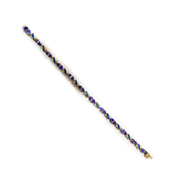 14K Yellow Gold Tanzanite Bracelet for Women – Elegant Tanzanite Gemstone Jewelry Gift for Birthday, Anniversary & Special Occasions – Perfect for Evening Wear, Parties & Formal Events