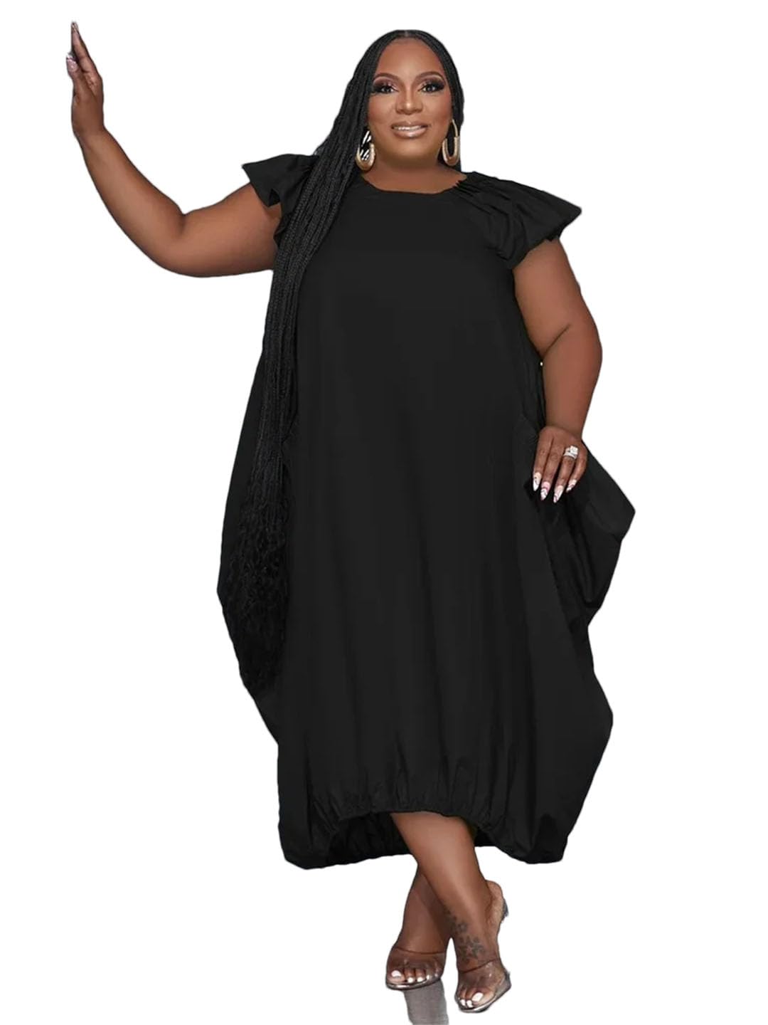 Women's Loose Fit Maxi Dress with Pockets - Elegant Summer Casual Dress for Beach, Vacation & Everyday Wear