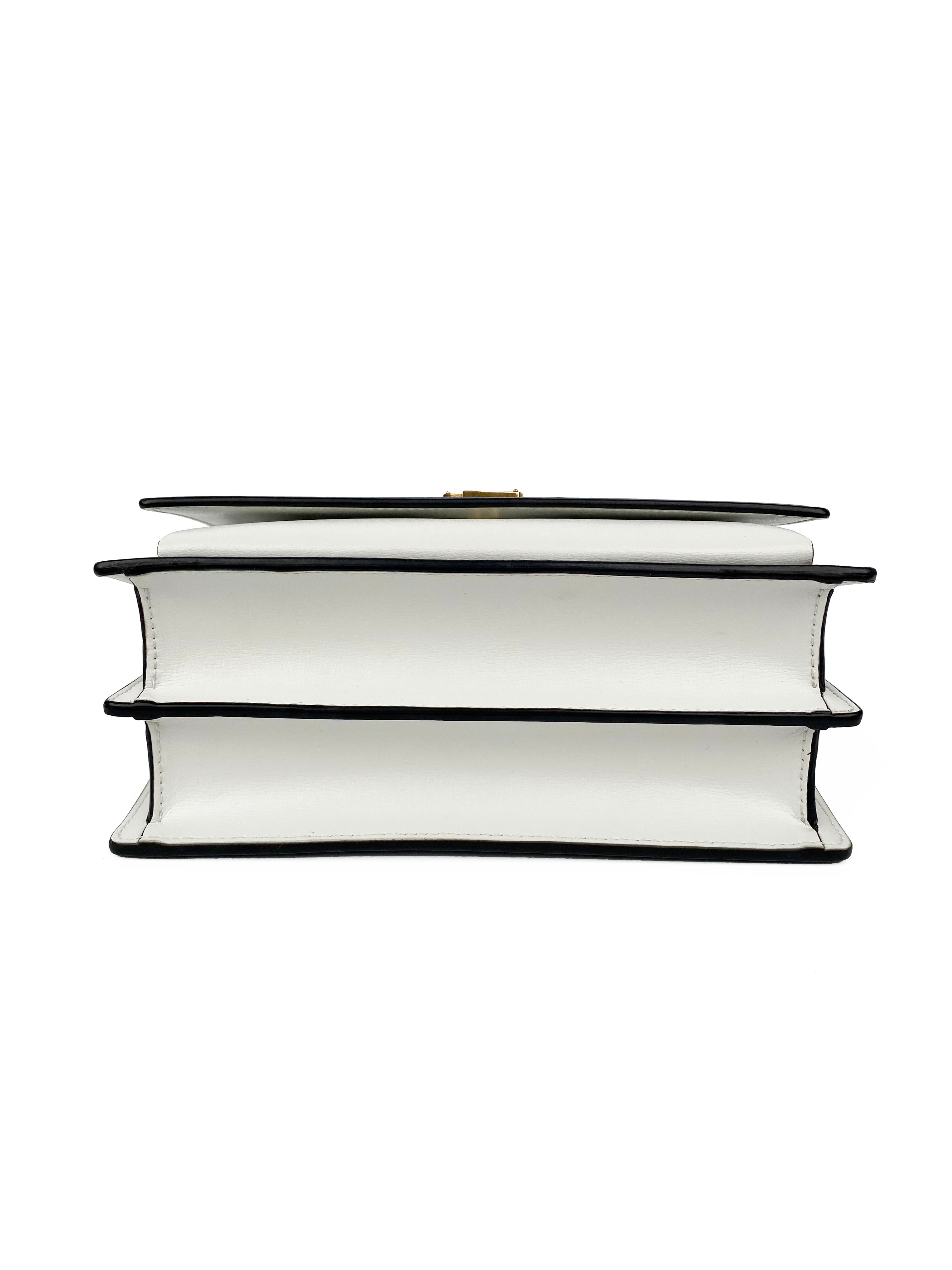 Saint Laurent Sunset Bag - Black & White Two-Tone Designer Handbag for Women | Perfect for Evening Parties, Date Nights & Luxury Fashion Accessories