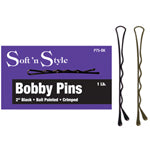2 Inch Black Bobby Pins - 1LB Bulk Pack (P75 BK) for Hair Styling, Updos, and Braids