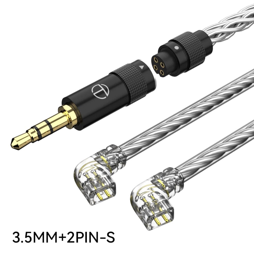 TRN T3 PRO 8 Core Pure Silver Upgrade Cable for TRN VX PRO BAX MT1 PRO Earphones - High-Quality Audio Replacement Wire for Audiophiles & Music Lovers