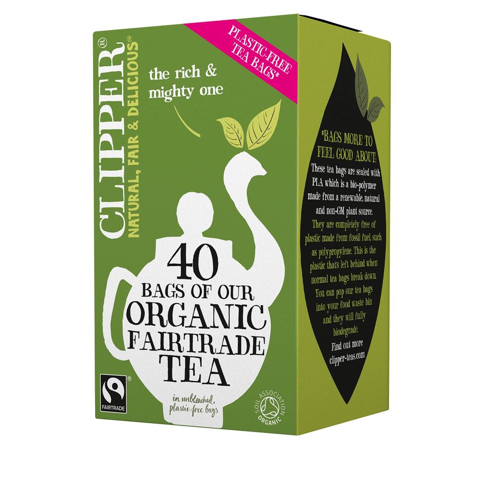 Organic Clipper Everyday Tea Bags - 40 Count | Premium Loose Leaf Tea Alternative | Perfect for Home, Office & Travel