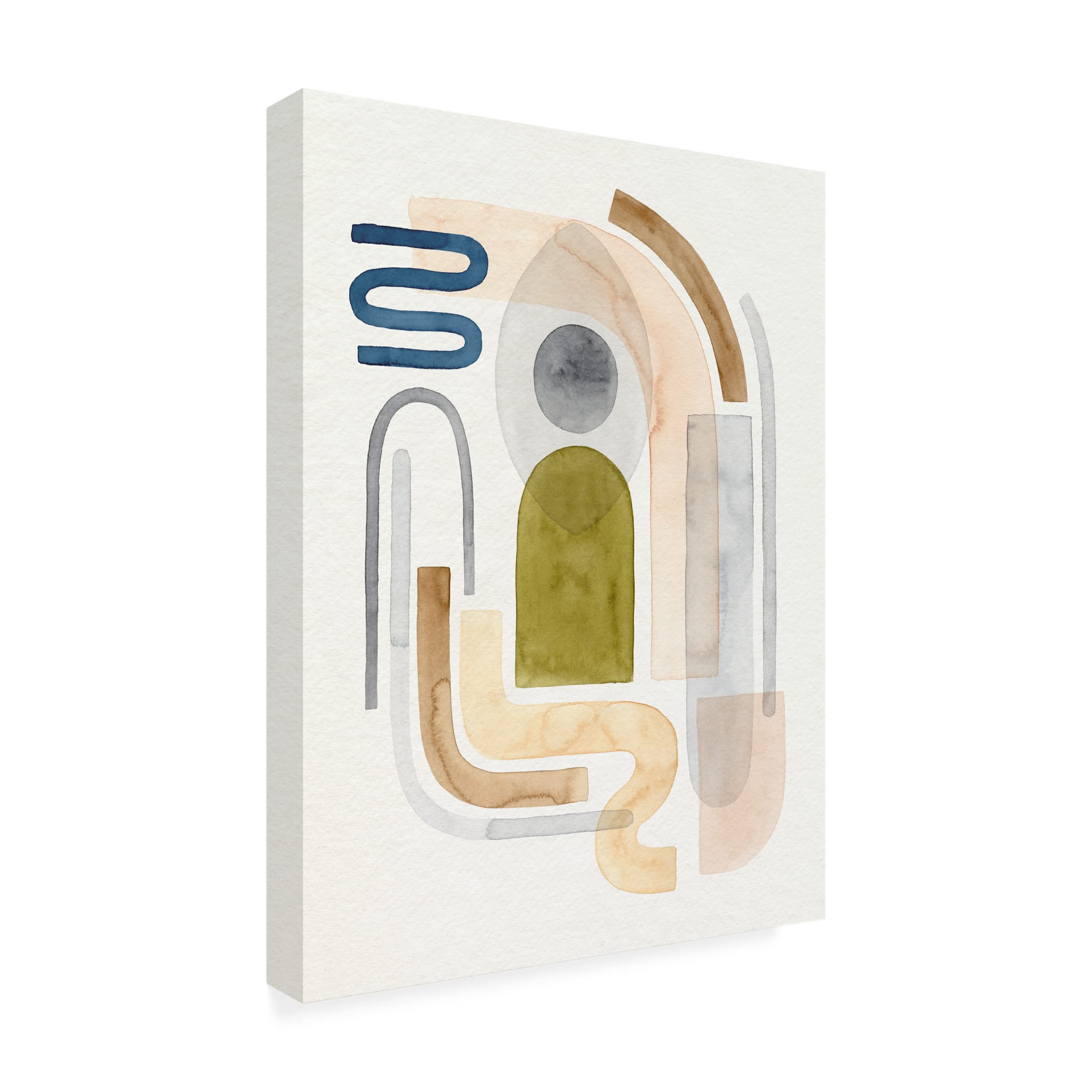 Grace Popp 'Coiled II' Canvas Wall Art - Modern Abstract Painting for Living Room, Bedroom & Office Decor - Handmade Stretched Canvas Print - Home & Office Wall Decor