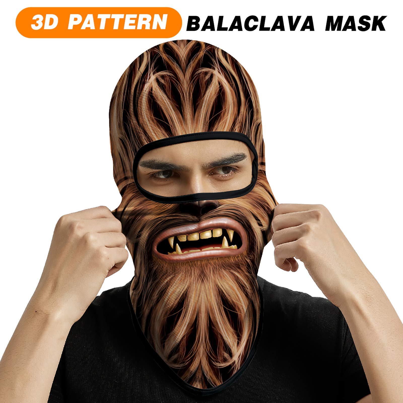 Venswell 3D Printed Balaclava Ski Mask - Cool Skull & Animal Design Full Face Cover for Winter Sports, Cycling, Motorcycle Riding & Halloween Costume - Windproof & Breathable for Outdoor Activities