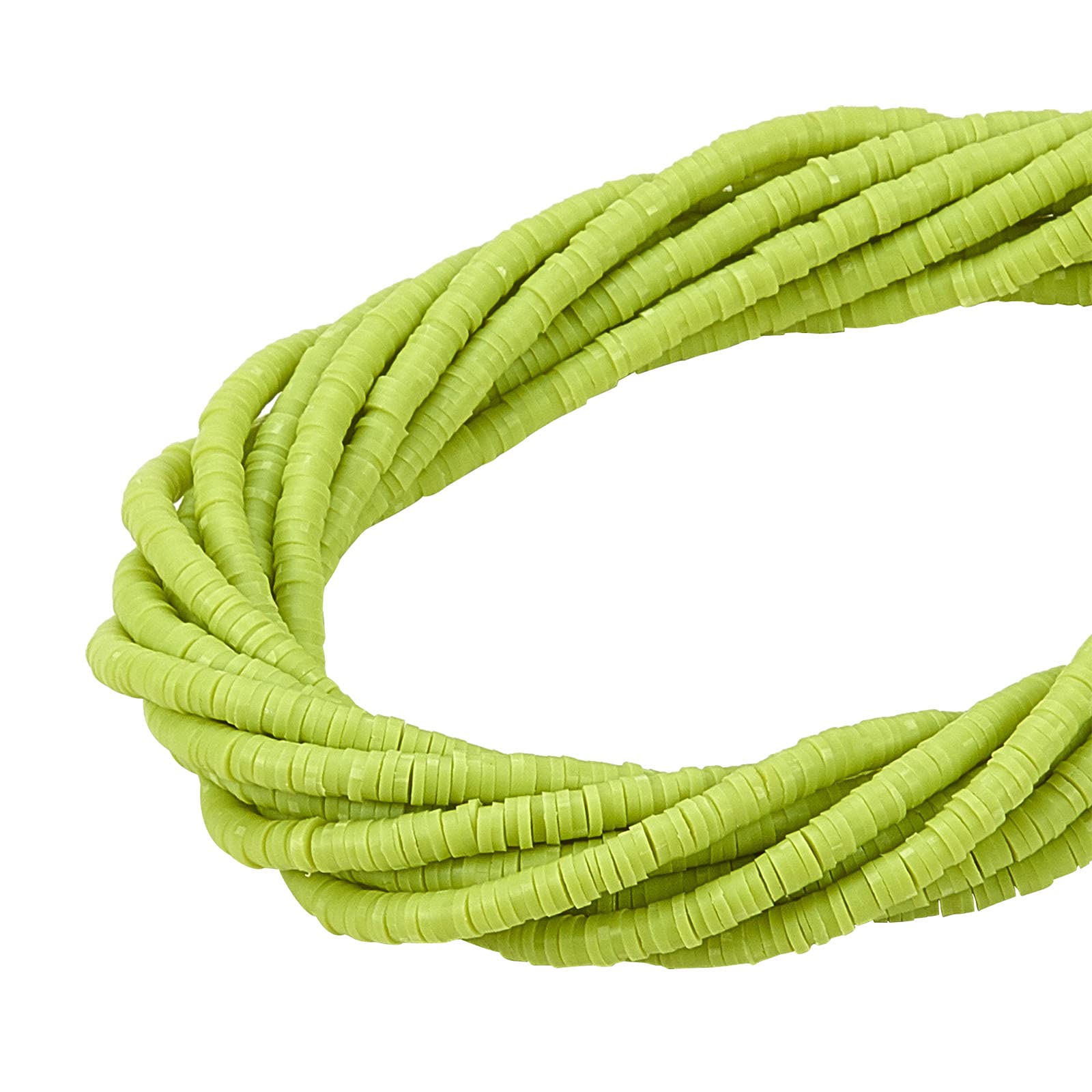 KitBeads 3800pcs Polymer Clay Heishi Beads - 4mm Flat Round Spacer Beads for Jewelry Making (Green & Yellow) | DIY Necklace, Bracelet & Earrings Craft Supplies