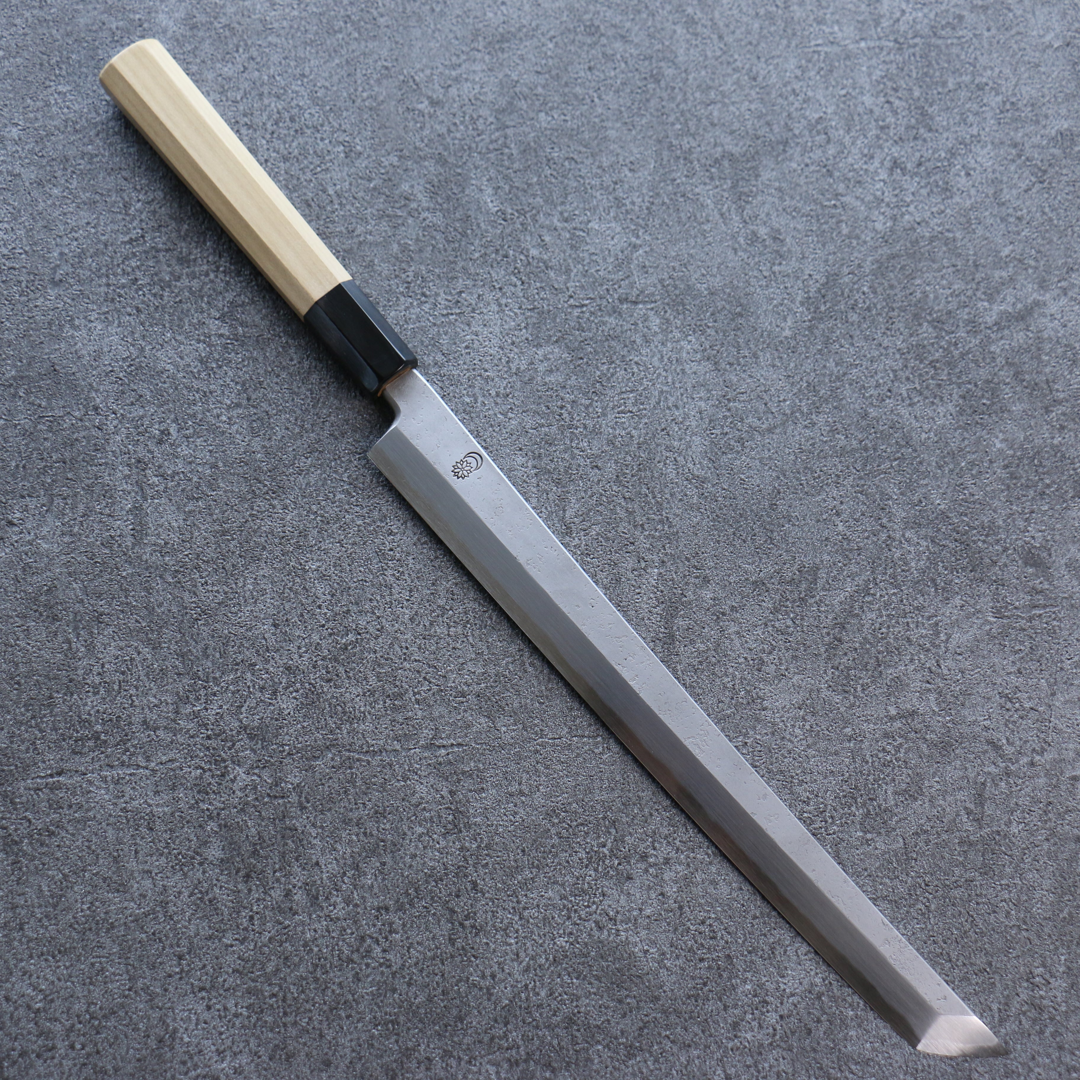 Premium Kikuzuki White Steel No.2 Nashiji Sakimaru Takohiki 270mm Japanese Chef Knife with Magnolia Wood Handle - Perfect for Sushi, Sashimi & Precision Cutting