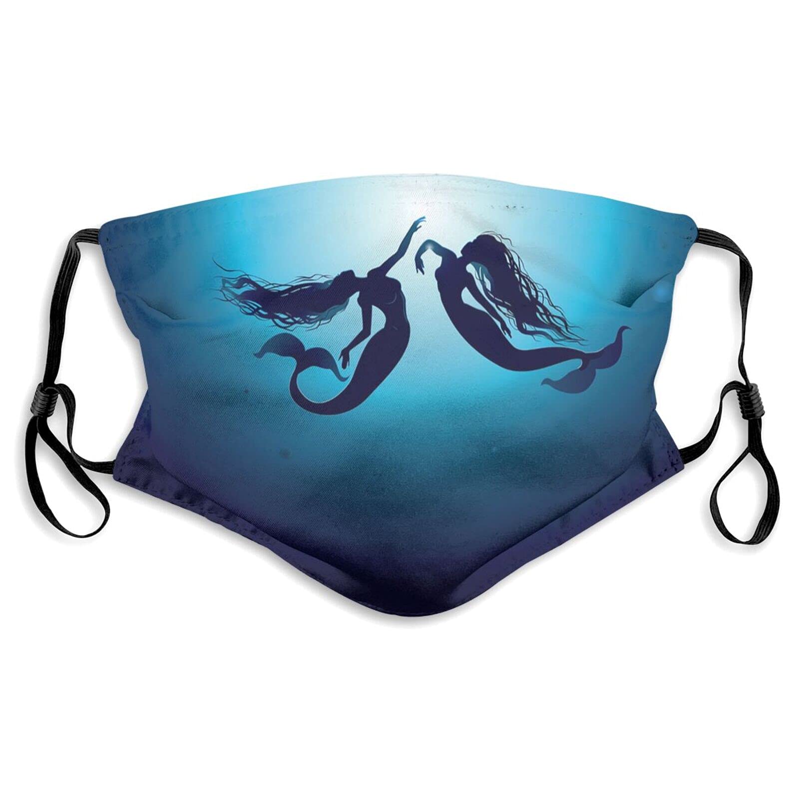 Reusable Washable Mermaid Dance Face Cover - Warm Nose Mouth Protection for Men & Women - Perfect for Outdoor Activities, Travel, and Daily Commute