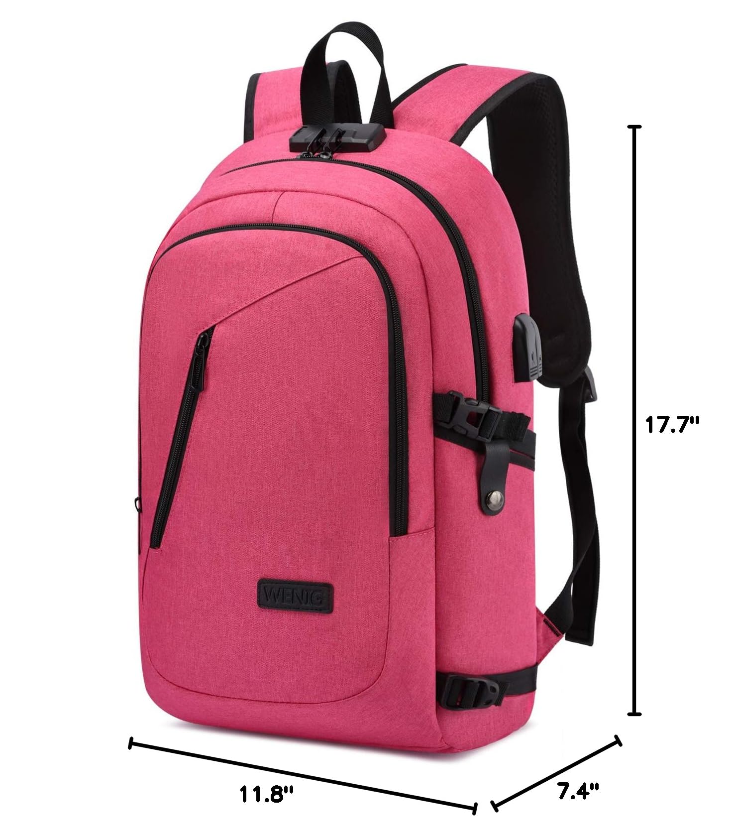 Anti-Theft Business Laptop Backpack with USB Charging Port & Lock - Waterproof 15.6 Inch Computer Backpack for Men & Women - Perfect for Office Commute, College, Travel & Hiking Daypacks