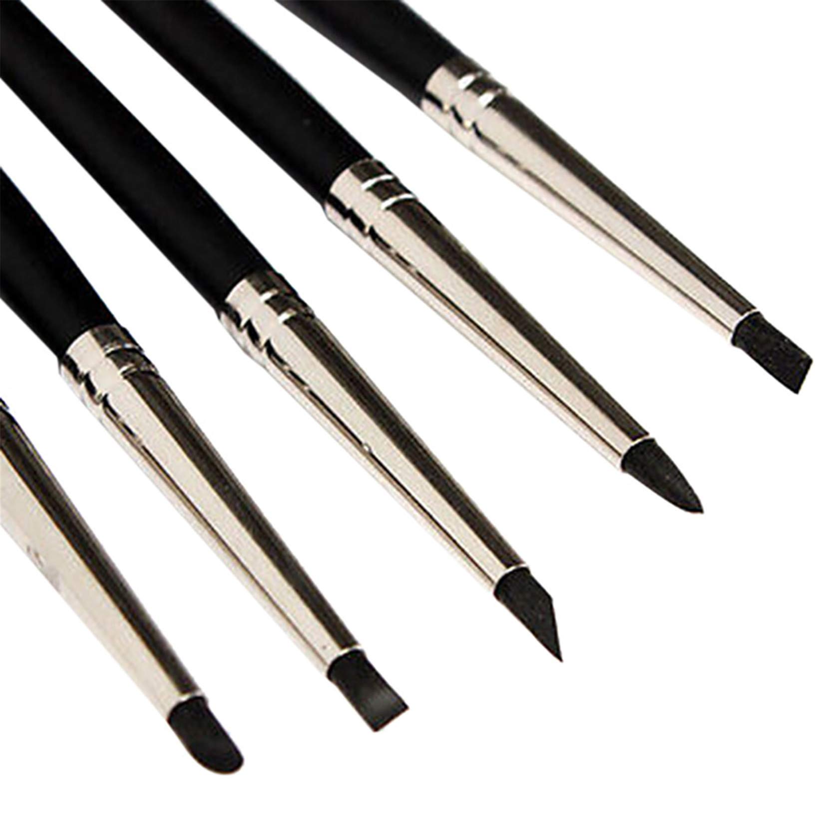 5 Pcs Flexible Silicone Rubber Clay Sculpting Tools - Polymer Clay Modeling Kit with Silicone Paint Pen for Pottery, DIY Crafts & Art Projects - Perfect for Beginners & Professional Artists
