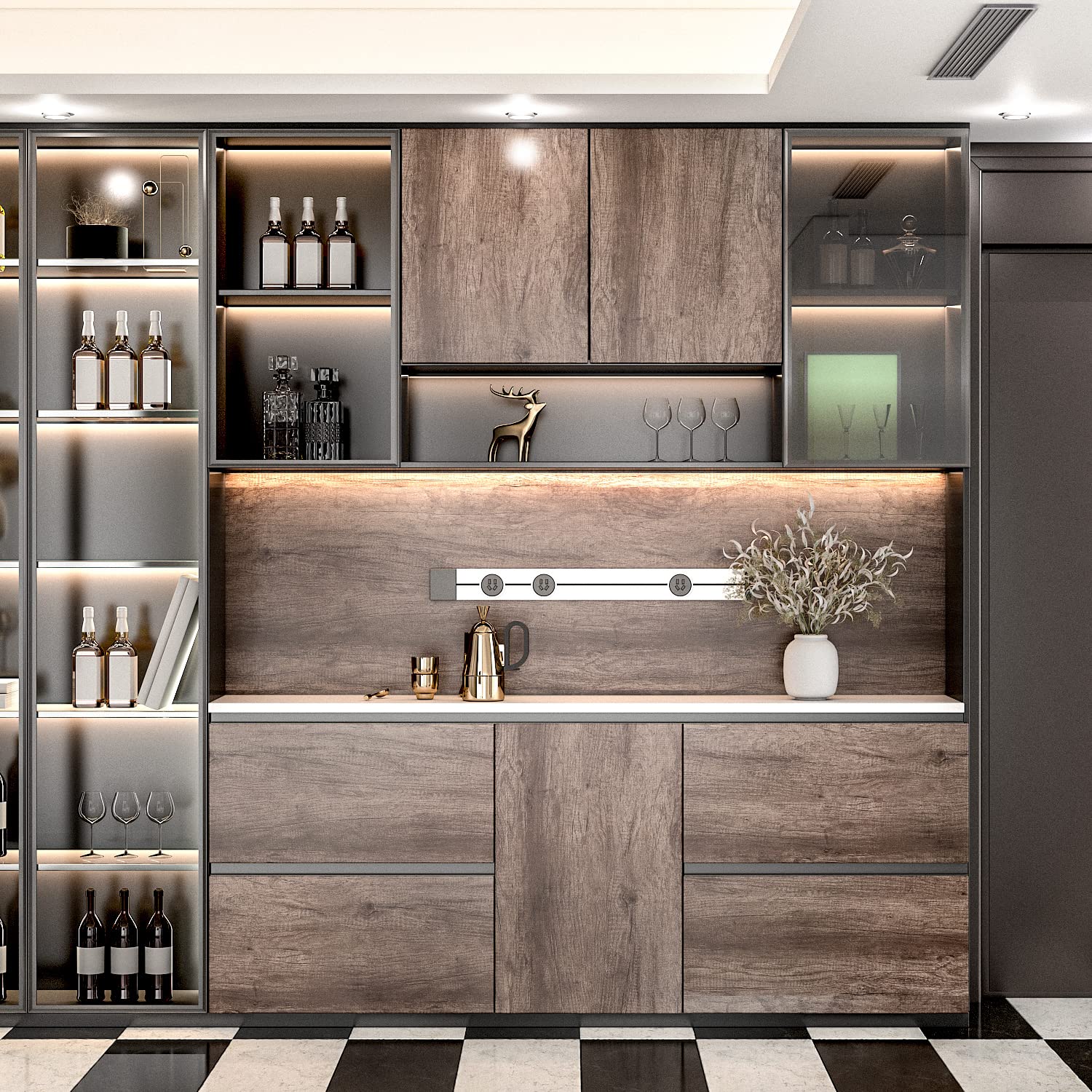 AbaBoorty 85''x15.8'' Classic Gray Oak Wood Peel and Stick Wallpaper - Waterproof Removable Vinyl Contact Paper for Countertops, Cabinets, Shelves - Perfect for Kitchen, Bathroom & Furniture Makeover