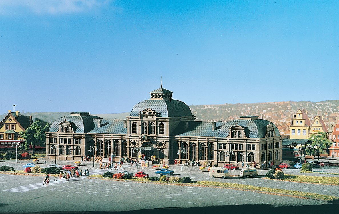 47505 Baden-Baden Train Station Model - Highly Detailed Collectible Miniature for Model Railroads, Dioramas & German Town Displays | Perfect for Hobbyists & History Enthusiasts