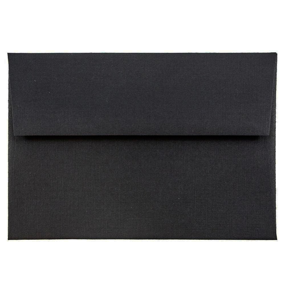 Premium Black Linen Greeting Cards Set with Envelopes - 25 Pack for Weddings & Holidays