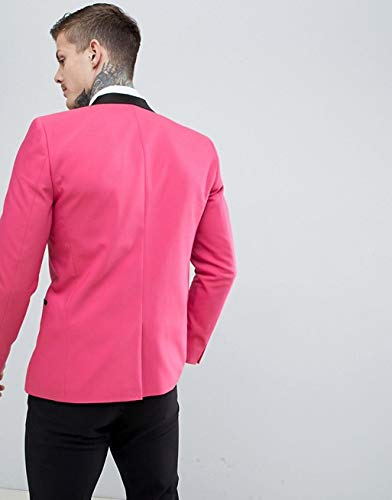 Elegant Men's Magenta Tailored Slim Fit Tuxedo Suit - Wedding Blazer & Pants Set for Groom and Groomsmen | Perfect for Spring Weddings, Formal Events, and Special Occasions
