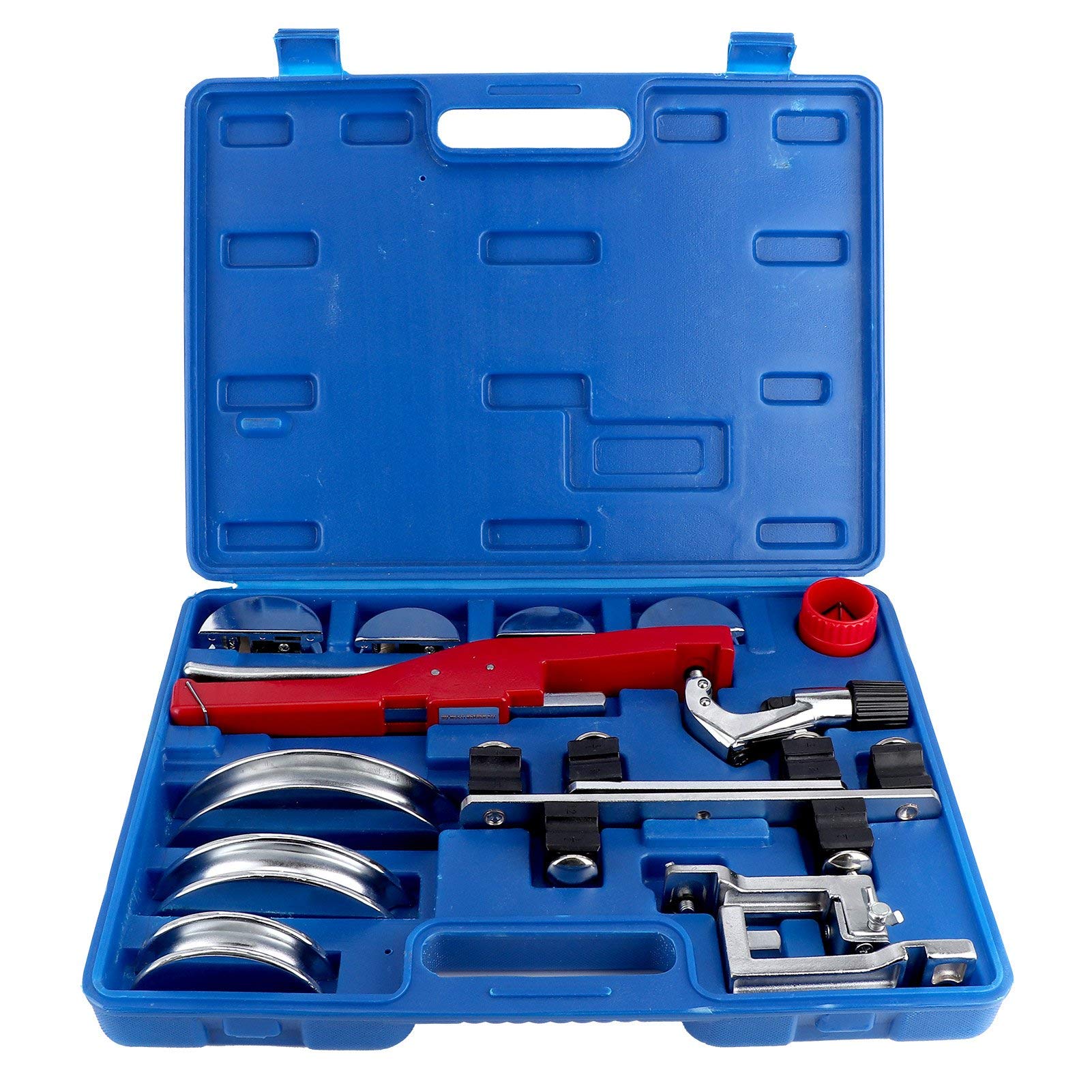 14-Piece Manual Pipe Tube Bender Kit - 90° Aluminum Alloy Pipe Bending Tool for Copper & Stainless Steel Pipes | Fast, Precise DIY Plumbing & HVAC Repair Kit for Home Improvement Projects
