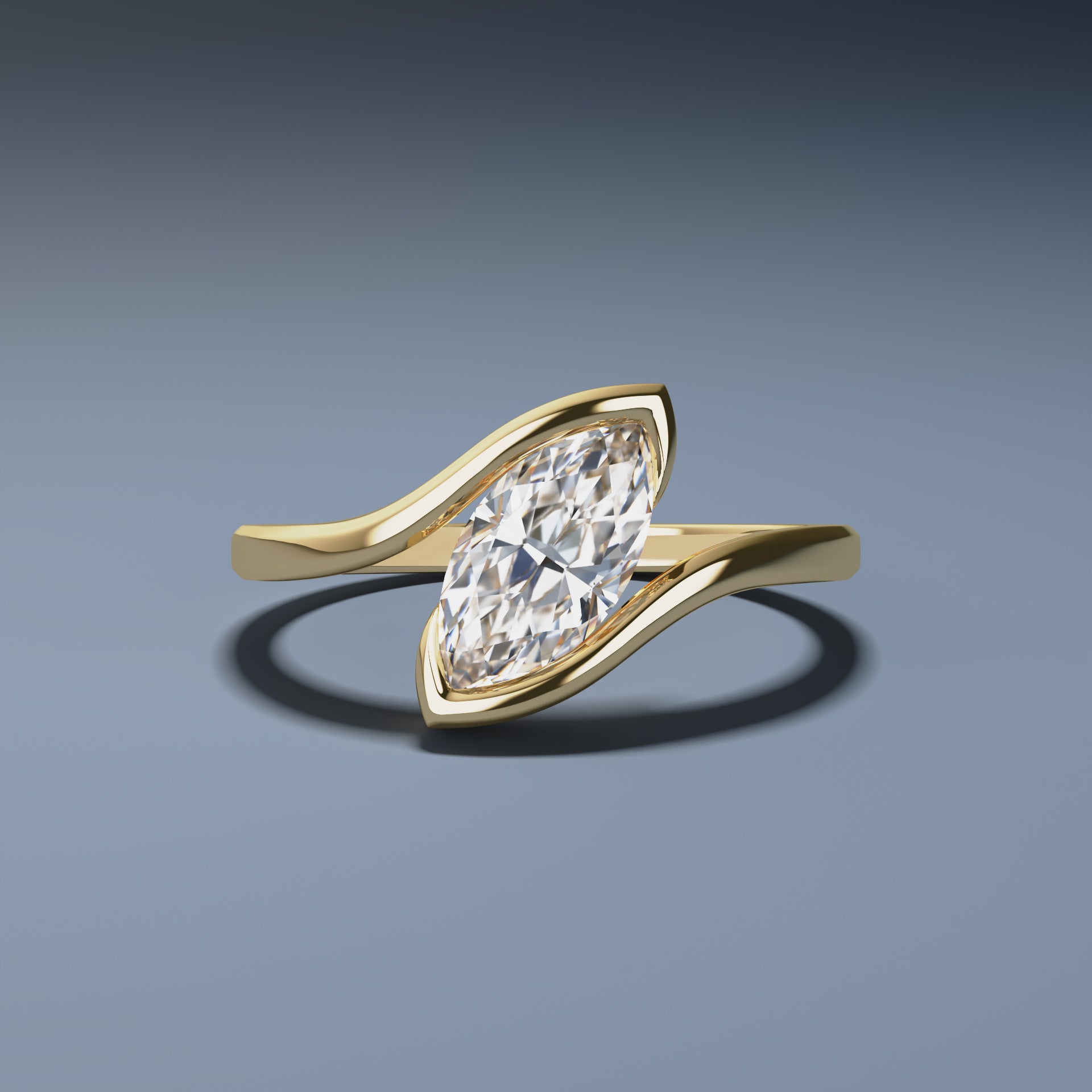 1ct Marquise Cut Solitaire Diamond Engagement Ring - Elegant & Timeless Wedding Jewelry for Brides & Proposals