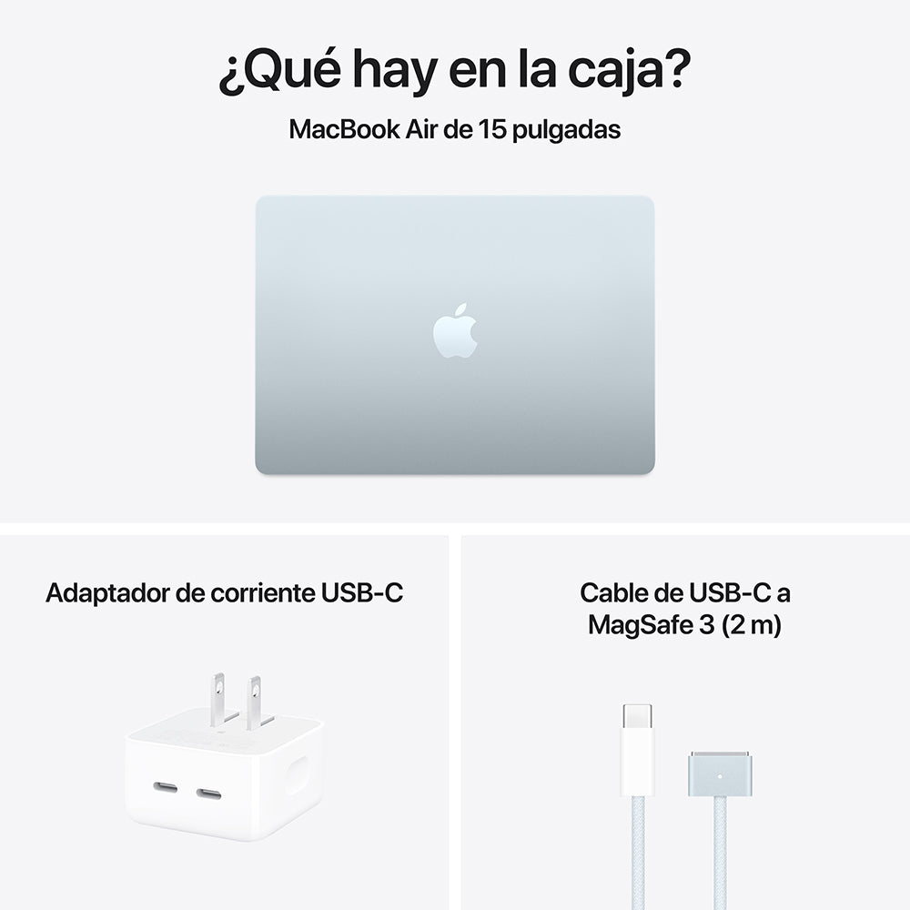 Apple MacBook Air 15-inch with M4 Chip - 10-Core CPU & 10-Core GPU, 512GB SSD, Sky Blue - Perfect for Work, Study & Creative Projects