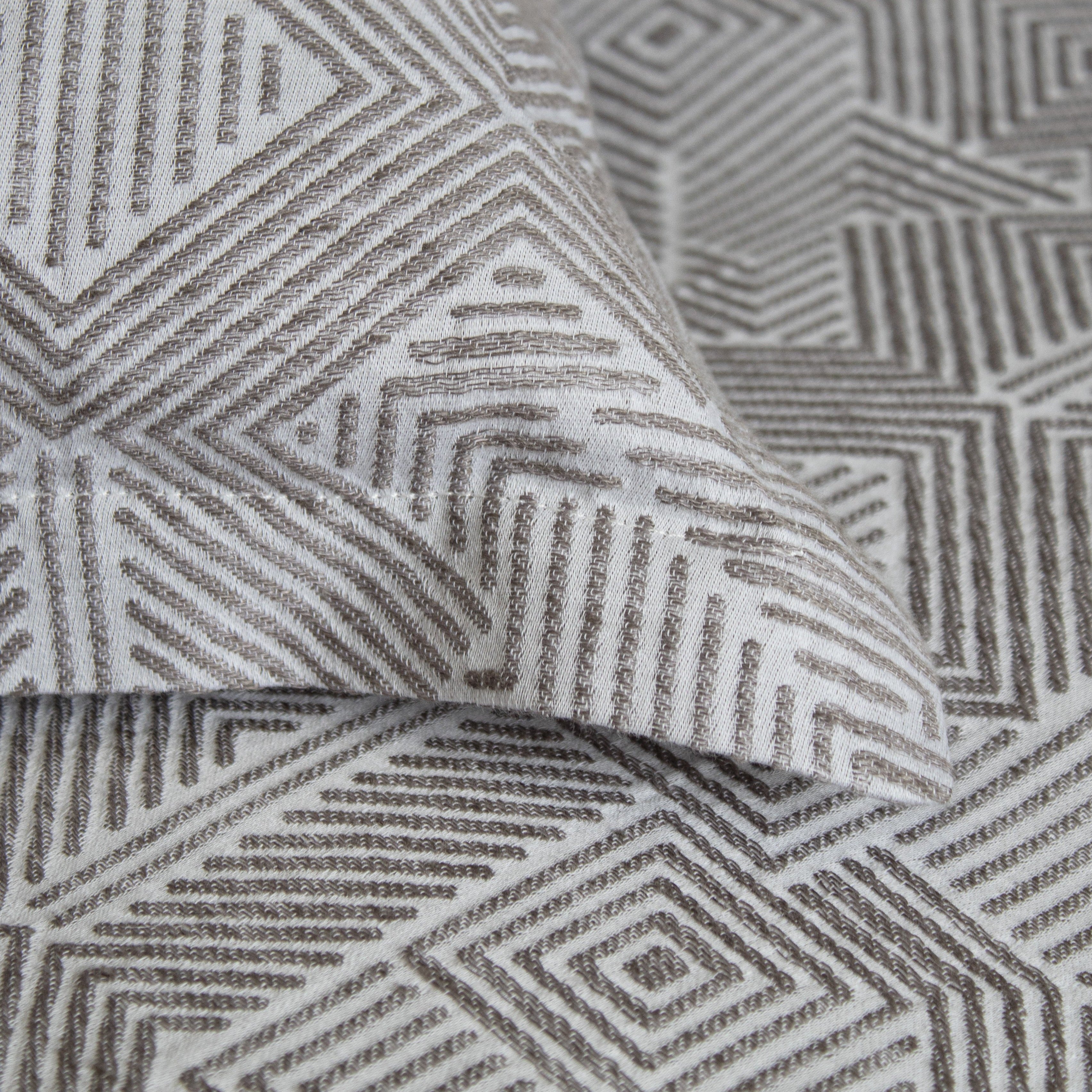 Japanese Sashiko Duvet Cover Set - 100% Cotton Traditional Stitched Bedding - Queen Size Blue & White Geometric Pattern - Perfect for Boho, Minimalist & Japandi Bedroom Decor